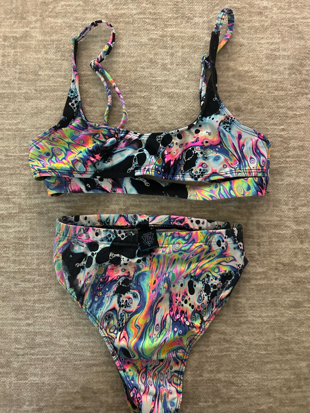 Multicolor Abstract Print Bikini Set - Women